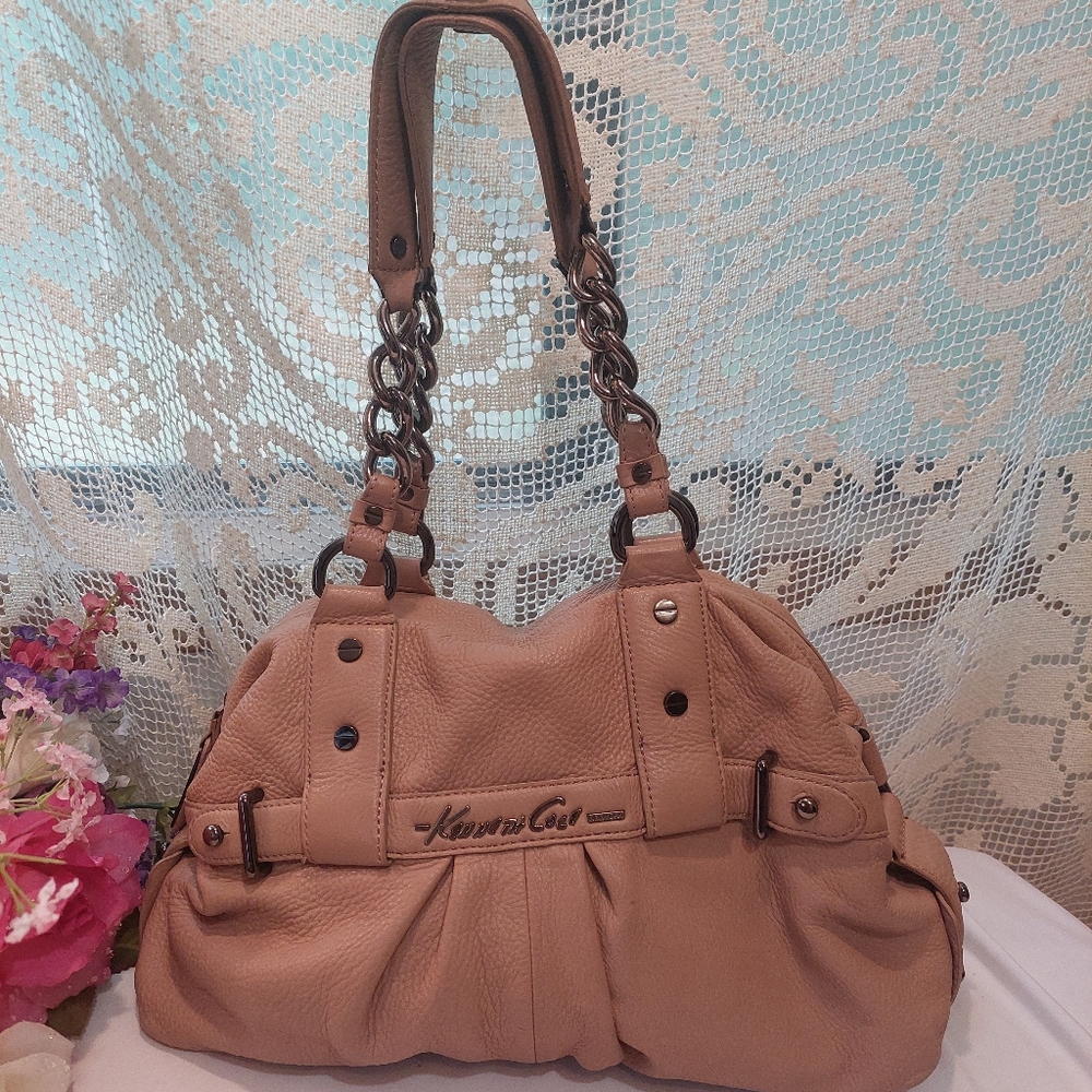 Kenneth Cole Fawn Leather Chain of Command Hobo Bag